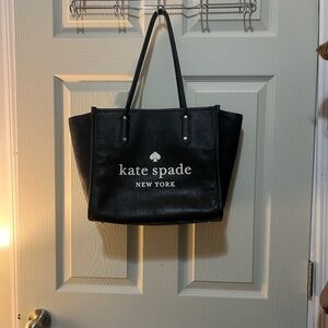 Kate Spade Black Tote with White Logo